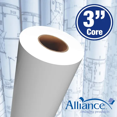 Vista 4 de Alliance Rollos de papel de formato ancho Bond Engineering (20 libras 4 rollos, 11 pulgadas x 500 pies núcleo de 3 pulgadas)