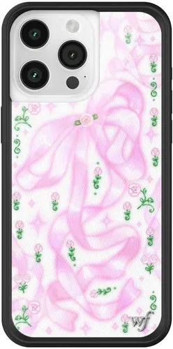 Vista 45 de Wildflower Cases - Funda Surf's Up, Compatible con Apple iPhone 15 Pro Max Moderno, Rojo, Morado, Floral, Verano, Playa - Parachoques Protector