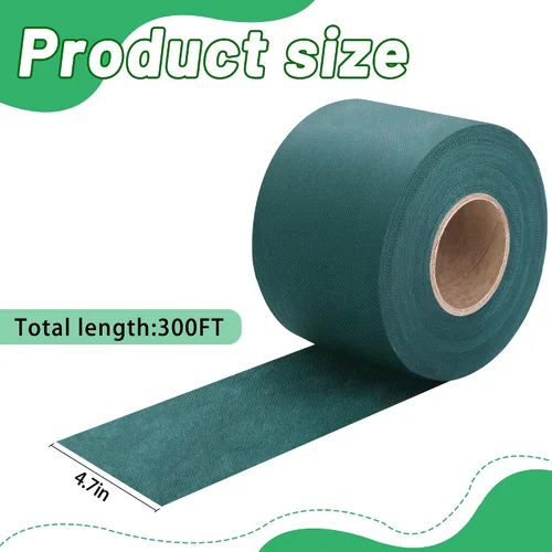 Vista 2 de Envolturas protectoras de árboles más grandes de 4.7 x 300 pies, protector verde anticongelante para tronco de árbol de invierno, cubierta
