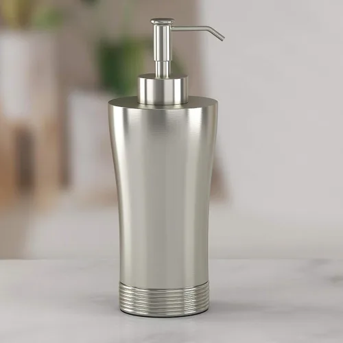 Vista 5 de nu steel SPM6H Special Collection - Bomba dispensadora de jabón líquido y loción para encimeras de baño o cocina, acabado cepillado de metal, peltre