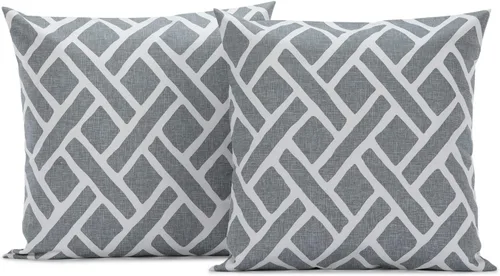 Vista 4 de HPD Half Price Drapes PRCT-D07A-CC20PR - Fundas de cojín de algodón estampadas, 2 piezas, 18 x 18, amarillo martinica