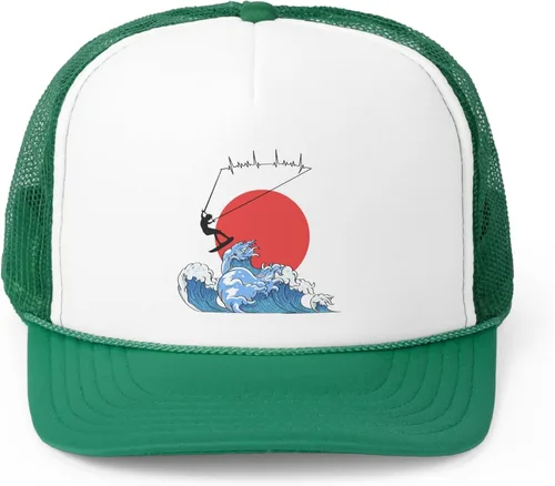 Vista 3 de Novelty Kiteboarding Kite-Surfing Powerkiting PowerKite Kitesurf Wakeboarding Paragliding Trucker Caps