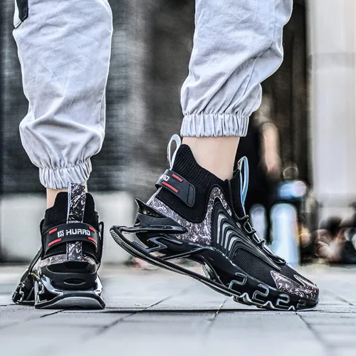 Vista 4 de Zapatillas de correr para hombre, estilo casual, atlético, caminar, tenis, tenis a la moda para hombre
