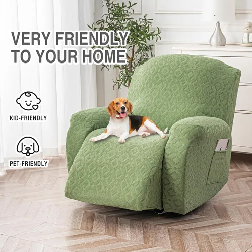 Vista 220 de Gennia Funda Impermeable para Silla Reclinable, Fundas Elásticas para Sofá Reclinable con Bolsillos, Fundas Lavables para Silla Reclinable Lazy Boy