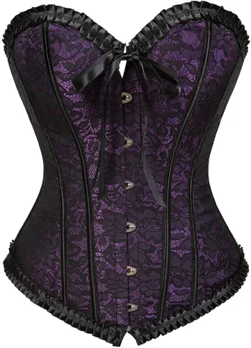 Vista 4 de Kranchungel Vestido con corsé estilo renacentistasteampunkgóticoburlesque para mujer