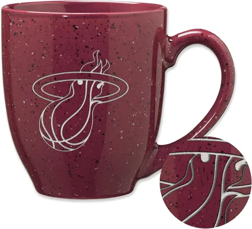 Vista 37 de Rico Industries NBA 16 oz Team Color Laser Engraved Speckled Ceramic Coffee Mug 3-Color del