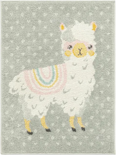 Vista 3 de Unique Loom Whimsy Kids Collection - Alfombra rectangular de 2 pies 2 pulgadas x 2 pies 11 pulgadas, gris/marfil