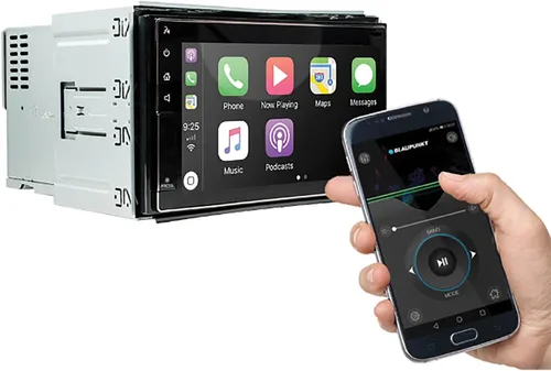 Vista 4 de Blaupunkt BP800PLAY Dakota BP800PLAY - Receptor multimedia digital de doble DIN de 6.8 pulgadas con Bluetooth, Apple CarPlay y Android Auto