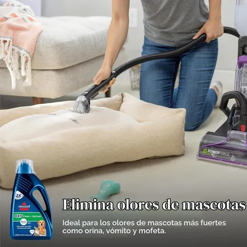 Vista 4 de Bissell OXY Clean + Refresh con la solución de limpieza de alfombras Febreze, para uso en limpiadores verticales líderes de alfombras, 60 onzas