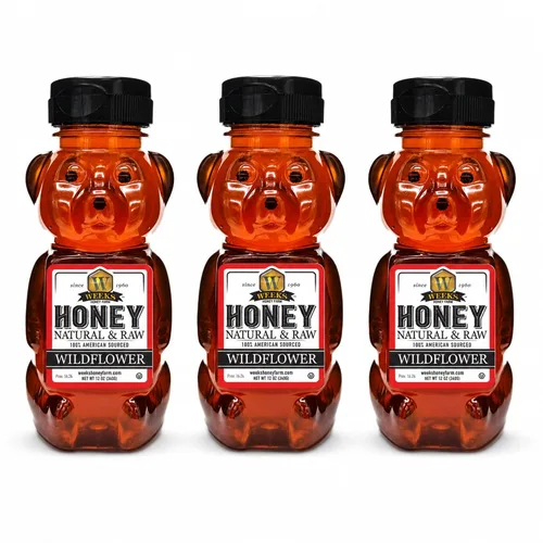 Vista 11 de WEEKS HONEY Oso de miel de flores silvestres, 12 onzas