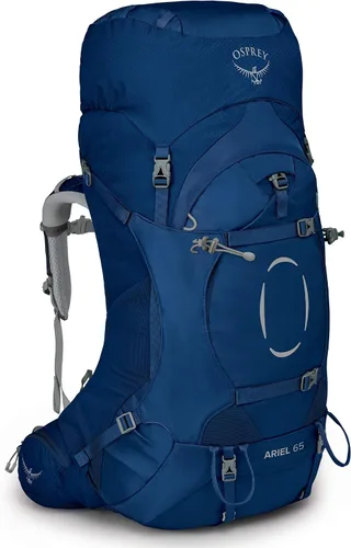 Vista 5 de Osprey Ariel 65L Mochila de senderismo para mujer, Azul Cerámico, WXS/S, Ajuste extendido Cerámica Azul - Ajuste Extendido