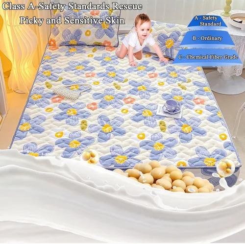 Vista 7 de Juego de sábanas bajeras extra largas tamaño King de 3 piezas con 2 fundas de almohada, forro polar de leche, suave para arrugas y antidecoloración