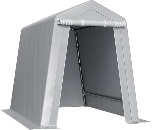 Vista 9 de VEVOR Cobertizo Tienda de Almacenamiento Exterior Portátil Resistente de 6 x 8 x 7 pies, Refugio de Cochera Garaje Impermeable con Puerta Enrollable