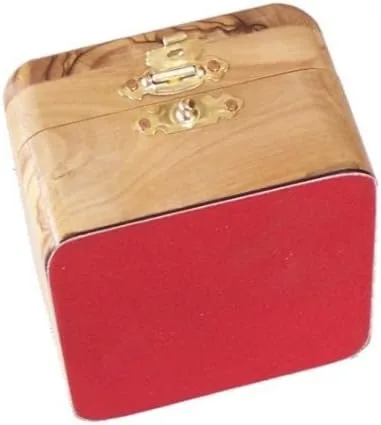 Vista 3 de Holy Land Imports Caja de madera de olivo Primera Comunión 14 pulgadas de alto