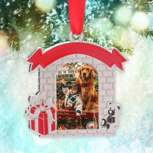 Vista 10 de Adornos personalizados de Navidad 2023 para familia, volantes, árbol de Navidad, decoración de vacaciones, regalo