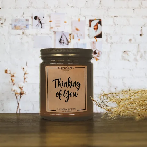 Vista 2 de Thinking of You - Mejor amigo, regalo de amistad para mujeres, hombres, regalo de cumpleaños para ella, él, vela, agradecimiento, regalos