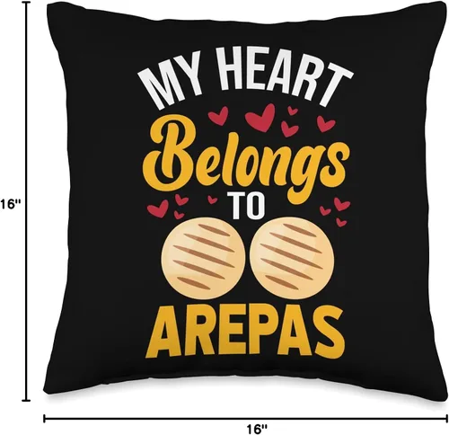 Vista 4 de Funny Arepa Gifts Men Women Colombia Venezuela Cita divertida almohada colombiana venezolana Arepa, 16 x 16 pulgadas, multicolor
