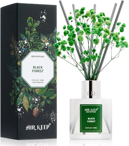 Vista 60 de Airkeep Juego de difusor de varillas – 3.38 onzas líquidas (3.4 fl oz), difusor de aroma de bambú para el hogar, incluye 8 varillas difusoras