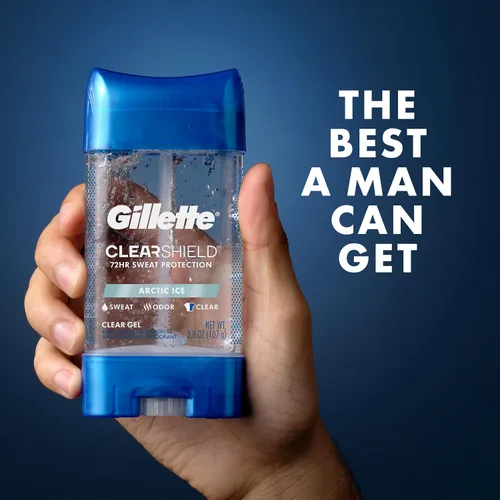 Vista 9 de Gillette antitranspirante y desodorante para hombres, 72 horas de protección contra el sudor y el olor, frescura duradera, tecnología anti-marcas