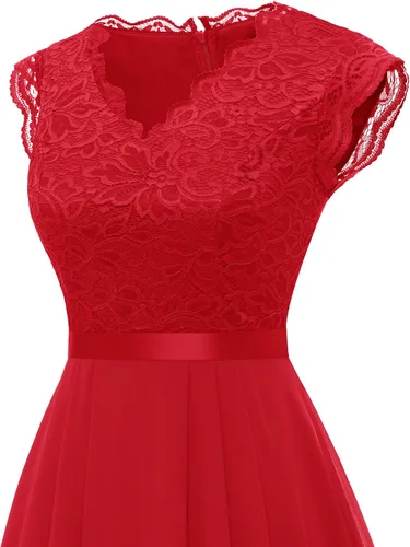 Vista 85 de Dressystar - Vestido de dama de honor, sin mangas, con cuello en V, para fiesta de boda