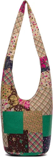 Vista 16 de Bolsa de hombro para mujer, de lona en estilo hippie/bohemio para llevar cruzada al hombro, disponible en diferentes colores y estampados