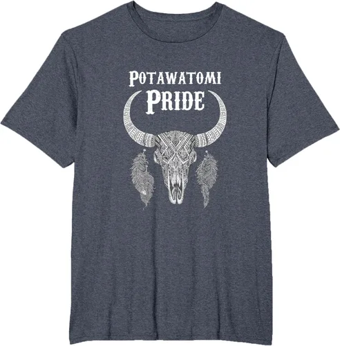 Vista 73 de Potawatomi Pride Tribe Native American Indian Buffalo Camiseta