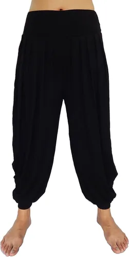Vista 4 de Pantalones holgados con cintura elástica y harem Aladdin para mujer