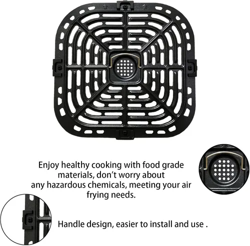 Vista 5 de Zerodis Sartén de repuesto para freidora de aire, placa de parrilla para freidora de aire, bandeja de placa de cocina, accesorios para freidora