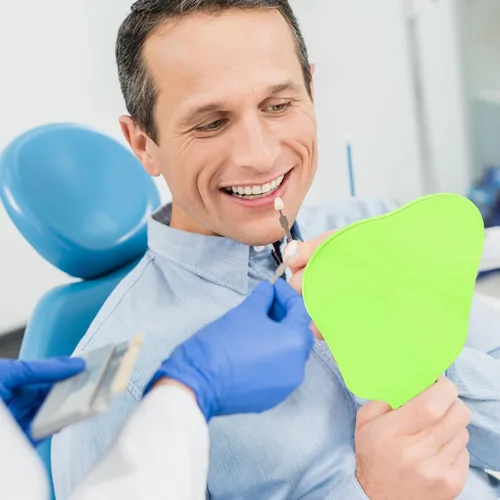 Vista 3 de Jetec 2 piezas de espejo de mano en forma de dientes, bonito espejo de maquillaje de mano, espejos dentales de plástico con asa, espejo de mano