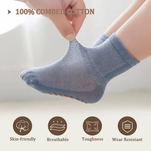 Vista 4 de Nuevos calcetines de malla de verano para bebés, niños y niñas pequeñas, calcetines para recién nacidos, accesorios esenciales para bebés