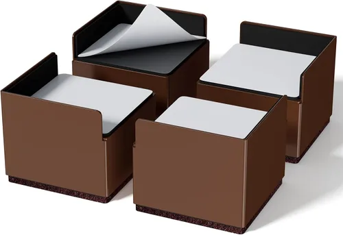 Vista 11 de Elevadores de cama para muebles de 2 pulgadas, paquete de 4 elevadores de muebles de metal resistente, elevadores de patas de escritorio para mesa
