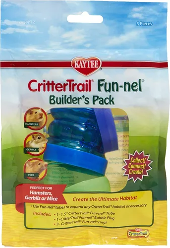 Vista 8 de Kaytee CritterTrail Fun-nel - Paquete de 5 tubos rectos para hábitat para animales pequeños Expand play space. Hamster tunnels for habitat