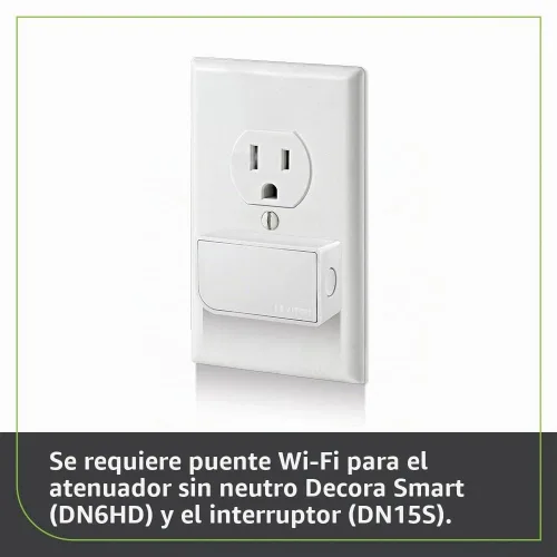 Vista 2 de Leviton DN15S-1RW - Interruptor inteligente no neutro, color blanco
