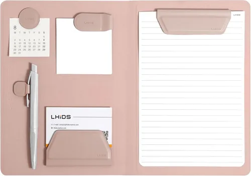Vista 13 de LHiDS Creative Magnetic Business Portfolio Lite - Organizador de portafolio de currículum con portapapeles, clip para papel, bloc de escritura