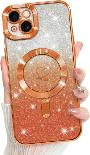 Vista 128 de Bonoma Compatible with iPhone 17 Pro Max Case 2025 Heart Checkered -Gold A cuadros-oro