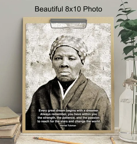 Vista 3 de Impresión artística negra de derechos civiles afroamericanos, cita motivacional de Harriet Tubman, decoración del hogar u oficina, regalo inspirador