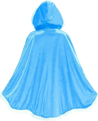 Vista 4 de Sunolga Fur Princess Hooded Cape Cloak Costume Kid Toddler Costume Dress Up for Halloween Christmas Carnival Cosplay