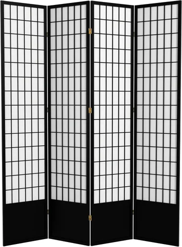 Vista 30 de Red Lantern Pantalla Shoji de 7 pies de alto, color natural, 8 paneles