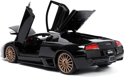 Vista 4 de Lamborghini Murcielago LP640 Negro con ruedas de cobre Hyper-Spec Series 1/24 Modelo de coche fundido a troquel por Jada