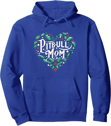 Vista 3 de Christmas Heart Pitbull Mom for Dog Moms Pullover Hoodie