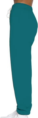Vista 4 de Pantalones con forro polar para mujer, estilo casual, holgados, color sólido, para invierno, cálidos, con forro de sherpa, pantalones deportivos