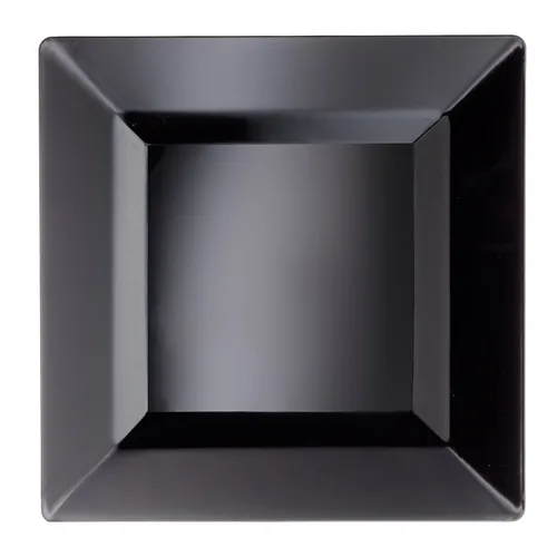 Vista 29 de Party Essentials platos cuadrados de plástico duro, 8", 120 negro (Black Classic)