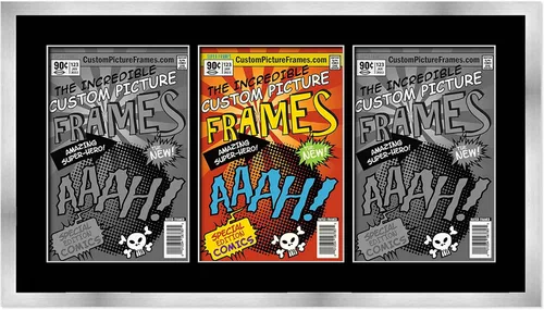 Vista 134 de Marco de cómic negro con alfombrilla negra para cómics de la Edad Dorada