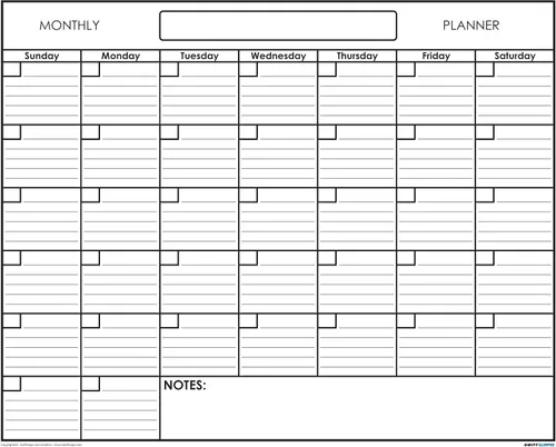 Vista 2 de Calendario de pared SwiftGlimpse blanco reusable para un mes, Se borra con paño húmedo, Planificador laminado de pared