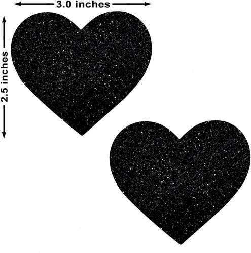 Vista 4 de Neva Nude I Heart U Nipztix Pasties - Fundas para pezones para festivales, raves, fiestas, impermeables y resistentes al sudor, fabricadas