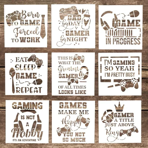 Vista 5 de Plantilla decorativa de plantillas de letras para manualidades, para álbumes de recortes, pintura en pasteles, madera, lienzo, piso, pared, azulejos