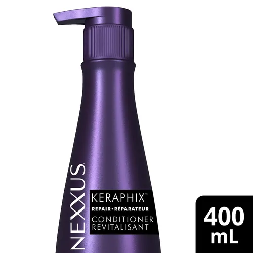 Vista 2 de Nexxus Keraphix Acondicionador Keraphix con ProteinFusion para cabello dañado con proteína de queratina y arroz negro, 13.5 oz