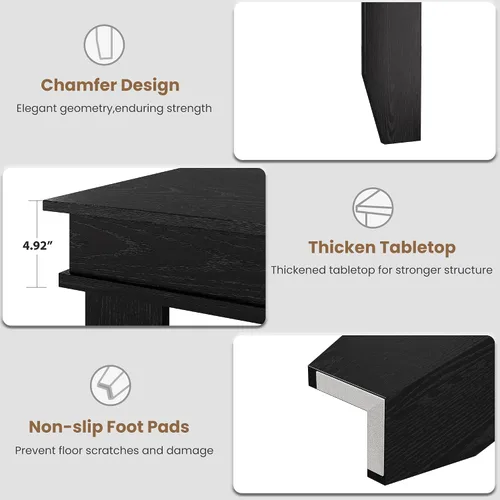 Vista 8 de GarveeHome Mesa de comedor de granja para 6-8 personas, mesas de cocina de 71 pulgadas de largo con marco resistente de madera, mesa rectangular