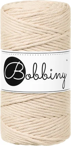 Vista 9 de Bobbiny Cordón regular de macramé de una sola capa de 0.118 pulgadas (azul), 108 yds/330 pies (100% algodón reciclado)