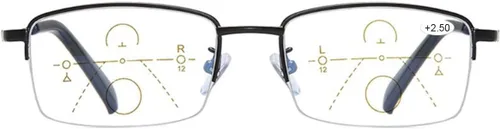 Vista 11 de MIRYEA Lentes de lectura progresivos multifocales para computadora, bloqueo de luz azul, sin línea, lectores multifocales para hombres y mujeres